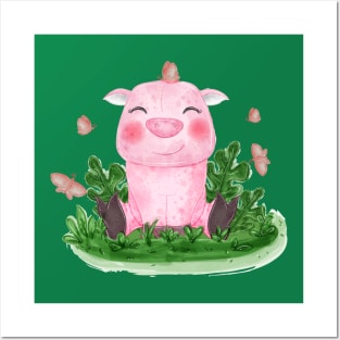 baby Pig Cute Posters and Art